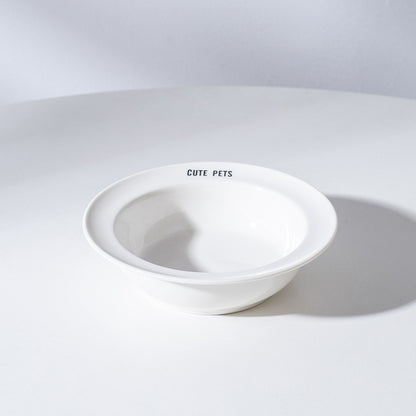 Korean Style Elevated Ceramic Pet Bowl Anti-Black Chin Neck Protection Cat Dog Food Water UFO Bowl