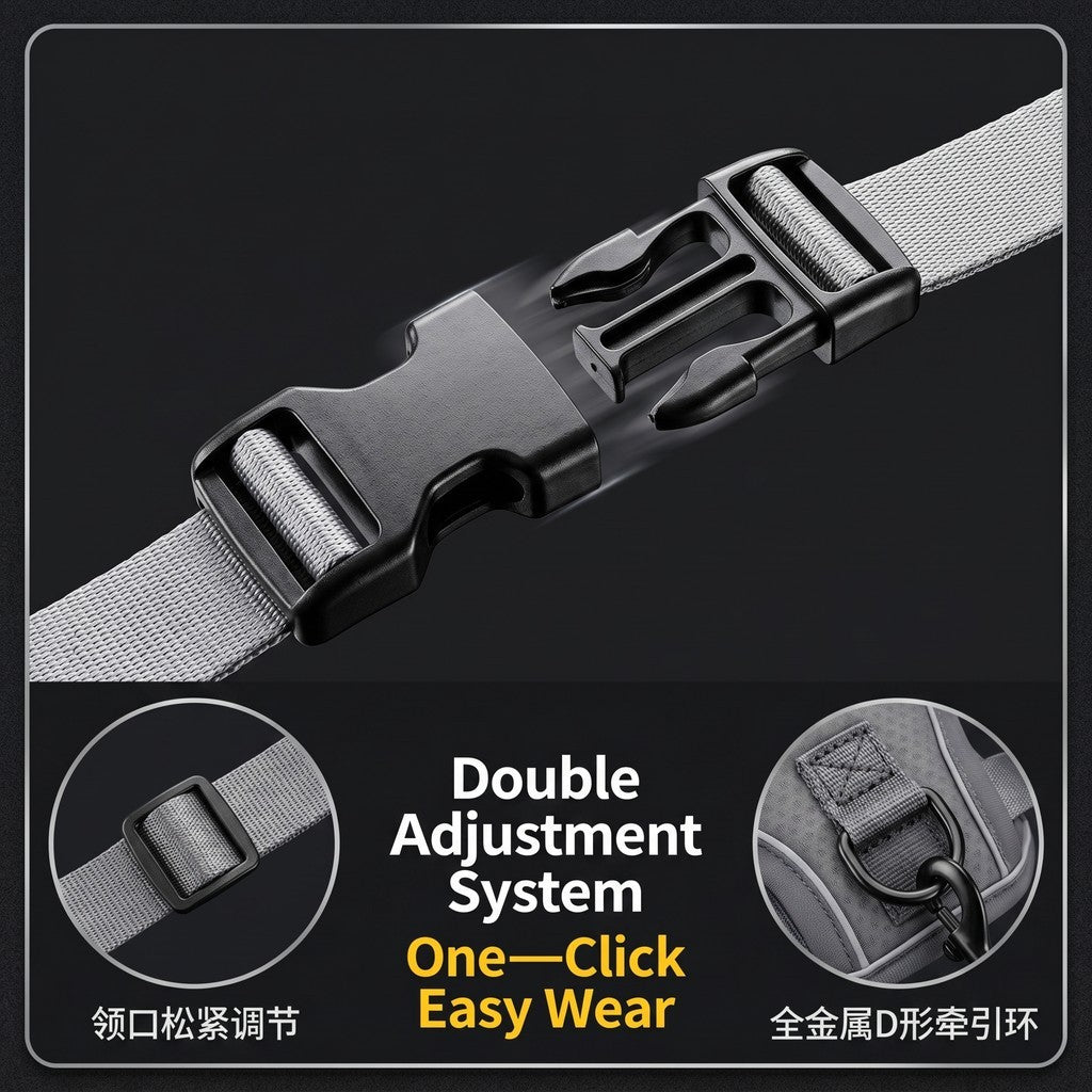 [2026 New] Cat Harness and Leash Set Anti-Escape Reflective Adjustable Breathable Vest Tali Kucing