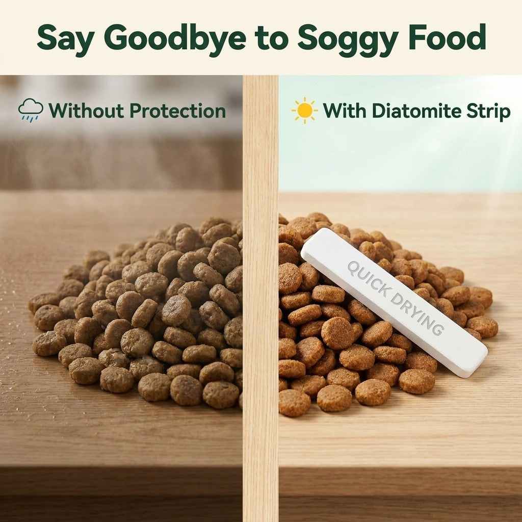 Diatomaceous Earth Pet Food Desiccant Moisture Absorber Dehumidifier Block Activated Carbon Dry Strip