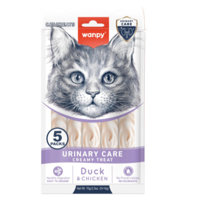 WANPY Functional Lickable Treats for Cat 70g (5pack x 14g)
