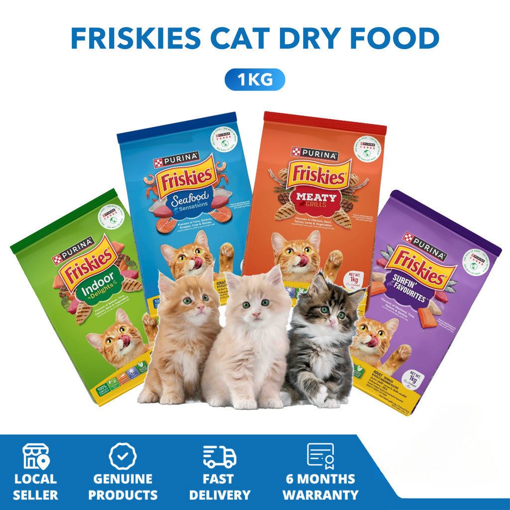 PURINA Friskies Adult Dry Cat Food 1kg (5 Flavour)