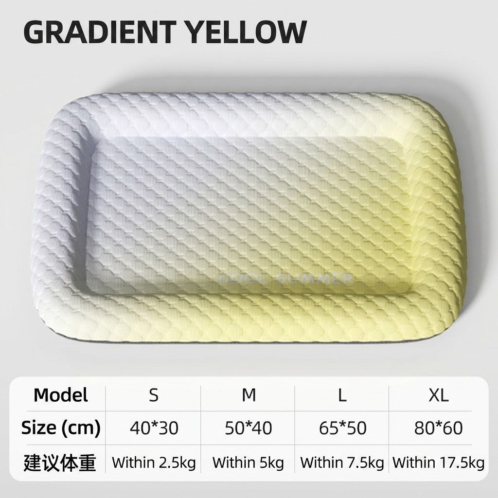 Ice Silk Cooling Pet Bed Cat Dog Summer Sofa Mat Latex Breathable Cooling Pad Katil Kucing Sejuk