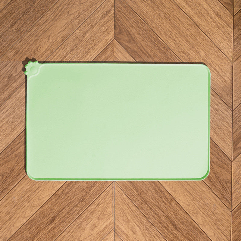 Silicone Pet Placemat Large Waterproof Anti-Slip Food Bowl Mat Leak-Proof Easy Clean Alas Makan Kucing