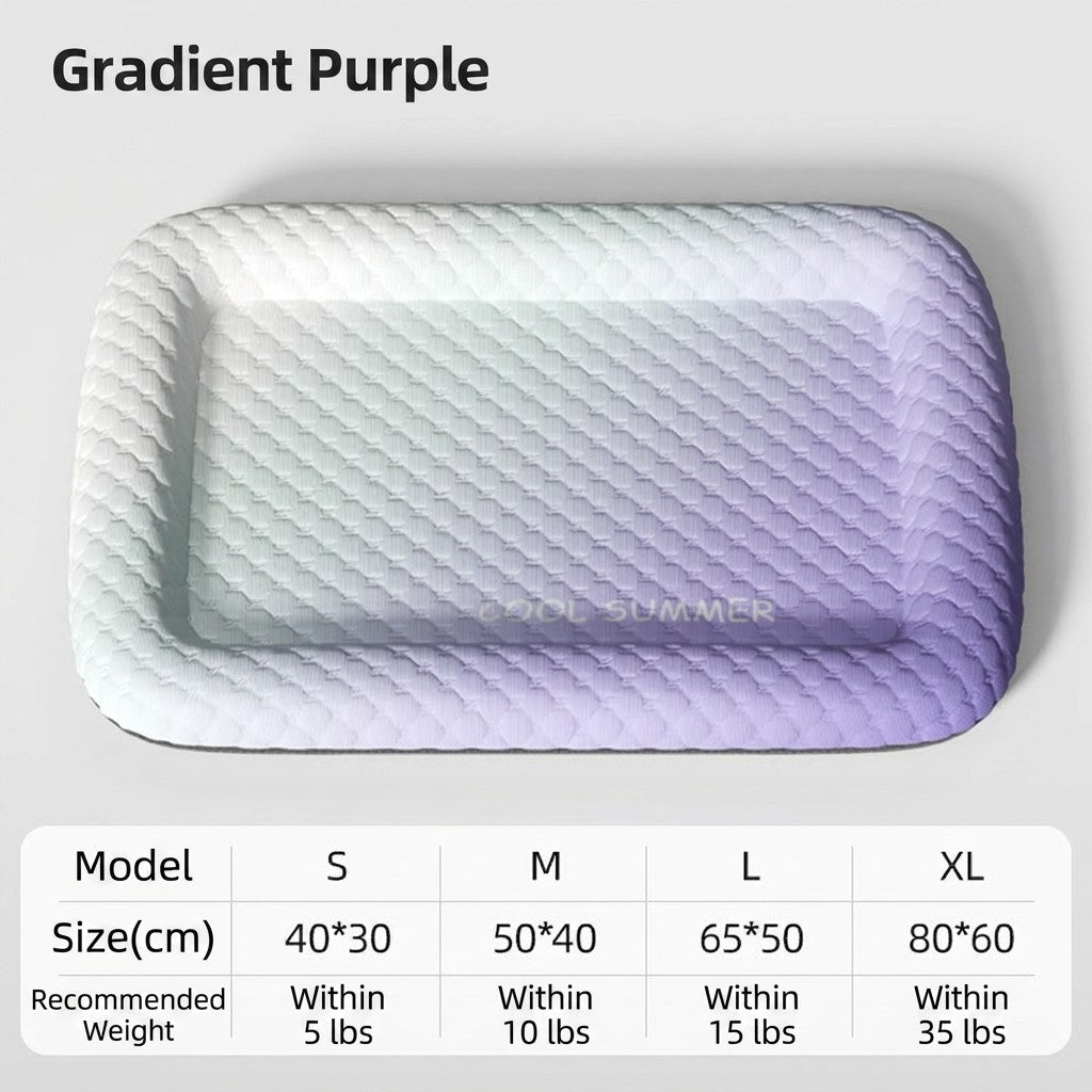 Ice Silk Cooling Pet Bed Cat Dog Summer Sofa Mat Latex Breathable Cooling Pad Katil Kucing Sejuk