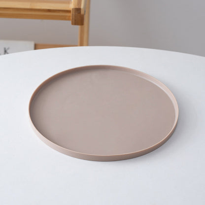 Round Silicone Pet Placemat Waterproof Anti-Slip Food Bowl Mat Leak-Proof Easy Clean Alas Makan Kucing