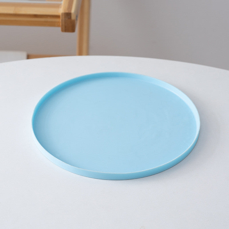 Round Silicone Pet Placemat Waterproof Anti-Slip Food Bowl Mat Leak-Proof Easy Clean Alas Makan Kucing