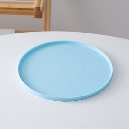 Round Silicone Pet Placemat Waterproof Anti-Slip Food Bowl Mat Leak-Proof Easy Clean Alas Makan Kucing