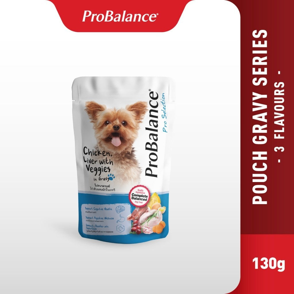 ProBalance 130g Gravy Pouch Wet Dog Food (3 Flavours)