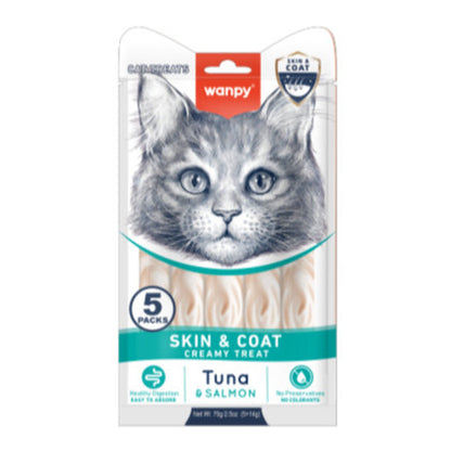 WANPY Functional Lickable Treats for Cat 70g (5pack x 14g)