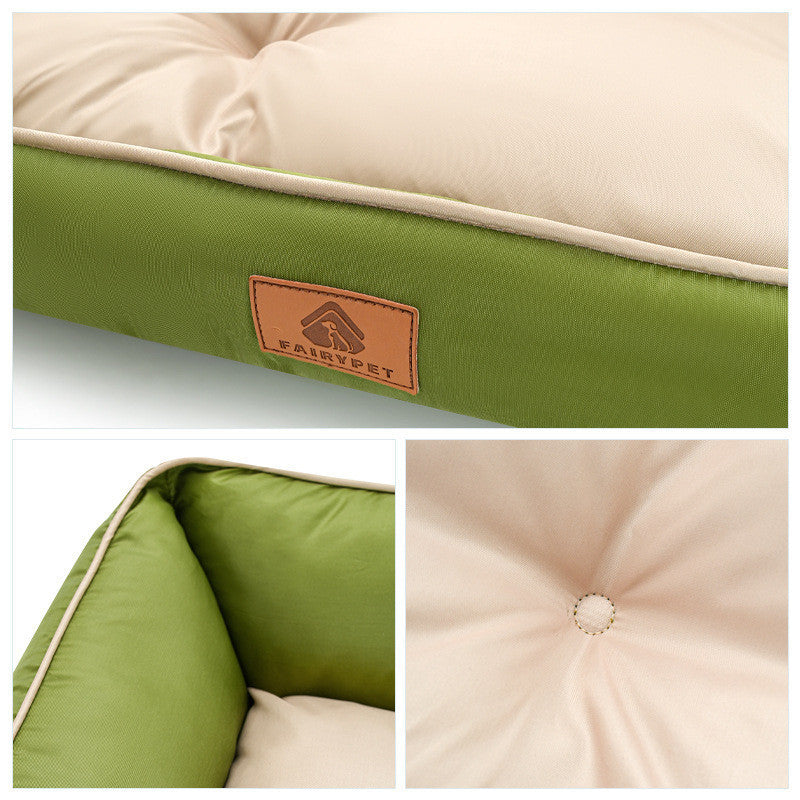 Waterproof Oxford Cloth Dog Bed Sofa Cat Nest Soft Durable Square Pet Sleeping Mat All Season Bedding