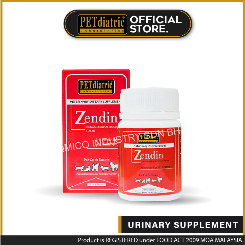 Zendin® Nutraceutical For Urinary Health for Dogs and Cats. 60 tablets (Flutd/FIC) Improves bladder health