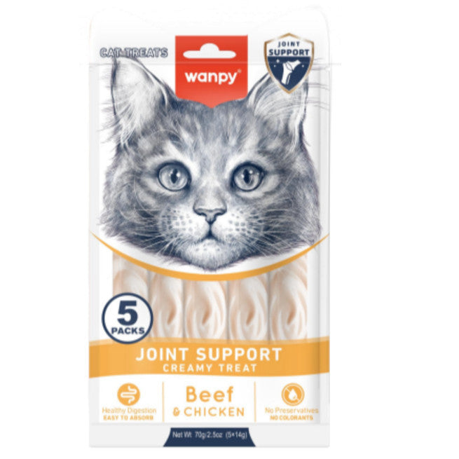 WANPY Functional Lickable Treats for Cat 70g (5pack x 14g)