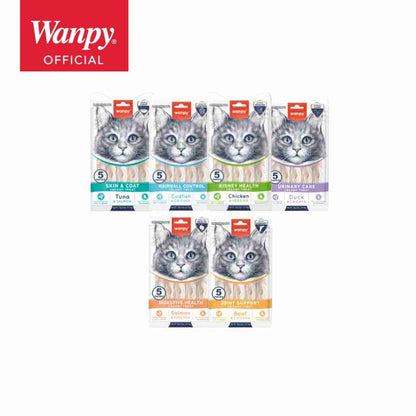 WANPY Functional Lickable Treats for Cat 70g (5pack x 14g)