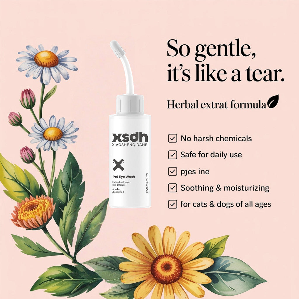 XSDH Pet Eye & Tear Stain Remover Kit: Cleaning Wipes & Solution for Cats