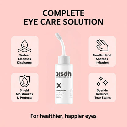 XSDH Pet Eye & Tear Stain Remover Kit: Cleaning Wipes & Solution for Cats