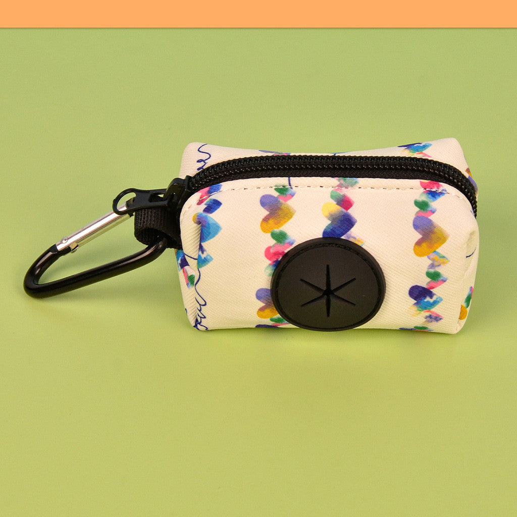 FUREVER365 Fashion Print Pet Waste Bag Dispenser Portable Dog Poop Bag Holder Case Outdoor Walking Bag