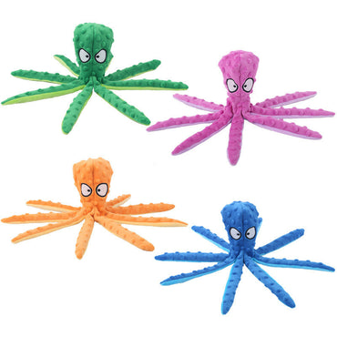 非上架链接（缺颜色）FUREVER365 Cute Octopus Pet Plush Toy Squeaky Dog Toy Interactive Cat Chew Toy Bite Resistant Molar