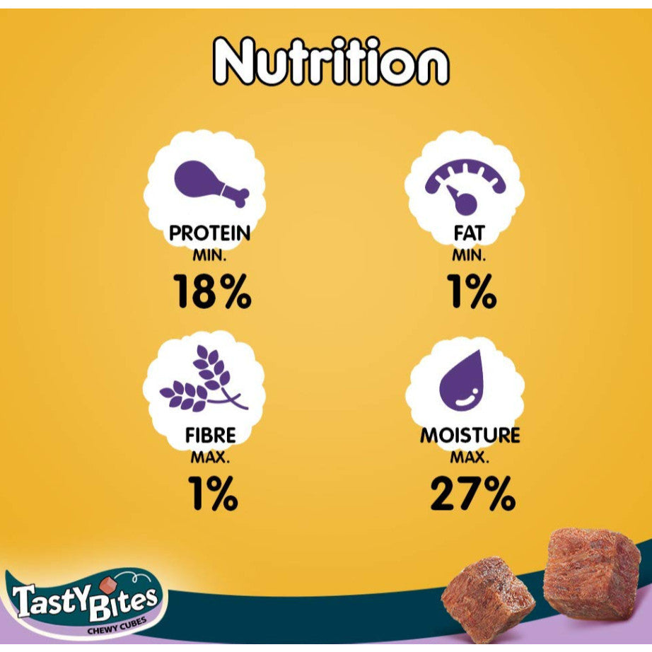 PEDIGREE Tasty Bites Pockets And Chewy Cubes / 50 / 60g - Chicken/Milk/Lamb/Beef (Dog Treat)