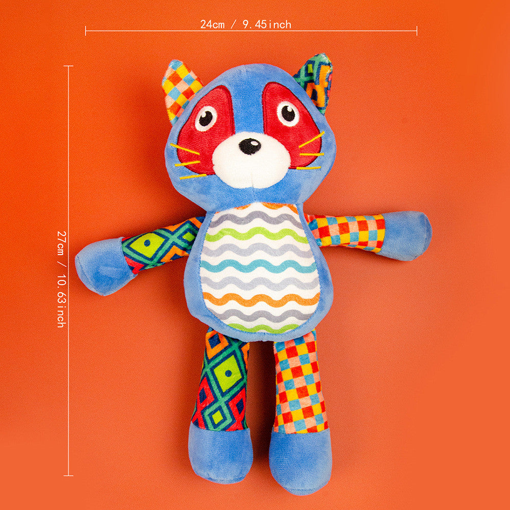 FUREVER365 Cute Pet Plush Toy Squeaky Dog Chew Toy Dog Crinkle Toy Boredom Relief Interactive Puppy