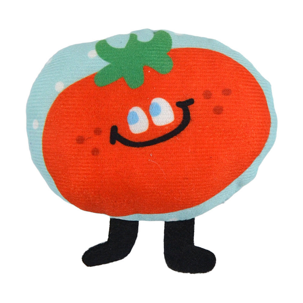 FUREVER365 Cute Pet Plush Crinkle Toy Squeaky Cat Toy Bite Resistant Fruit Floral Interactive Dog Toy