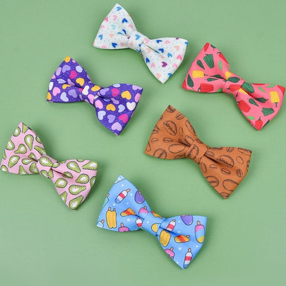 FUREVER365 Cute Pet Bow Tie Summer Pattern Cat Dog Bowtie Collar Accessory Ikatan Simpul Kucing
