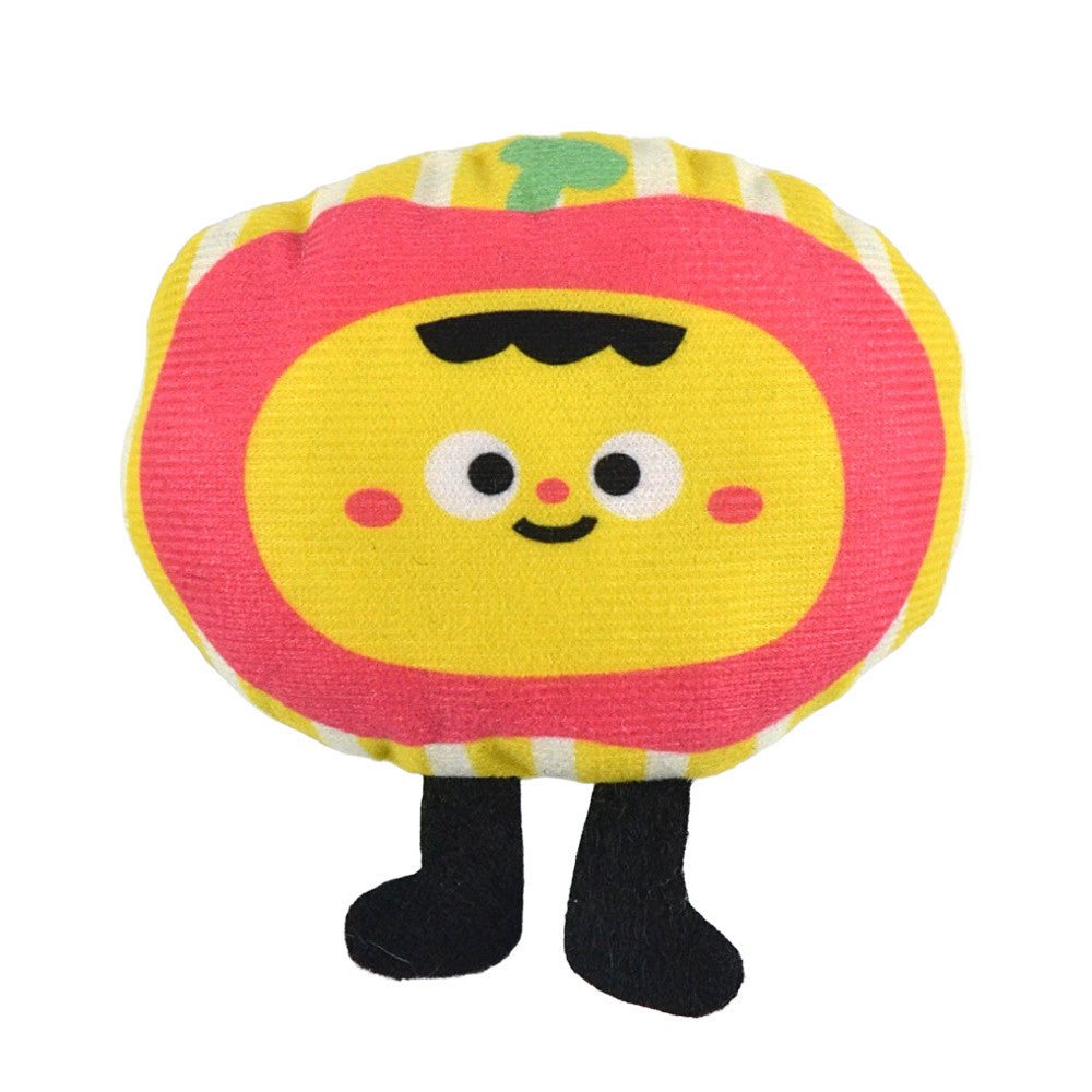 FUREVER365 Cute Pet Plush Crinkle Toy Squeaky Cat Toy Bite Resistant Fruit Floral Interactive Dog Toy