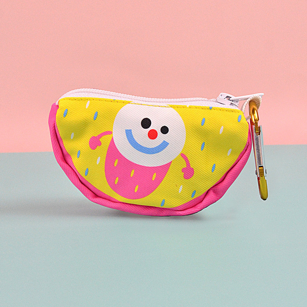 Cute Fruit Pet Waste Bag Dispenser Portable Dog Poop Bag Holder Mini Storage Pouch Bag Kucing Anjing