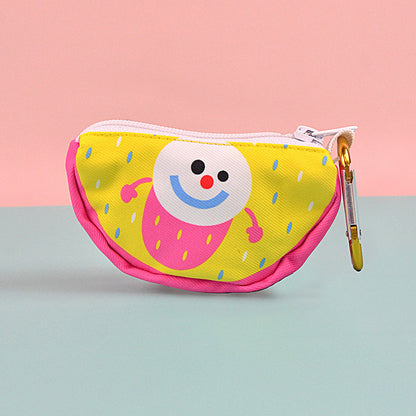 Cute Fruit Pet Waste Bag Dispenser Portable Dog Poop Bag Holder Mini Storage Pouch Bag Kucing Anjing