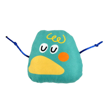 FUREVER365 Cute Pet Plush Crinkle Toy Squeaky Cat Toy Bite Resistant Fruit Floral Interactive Dog Toy