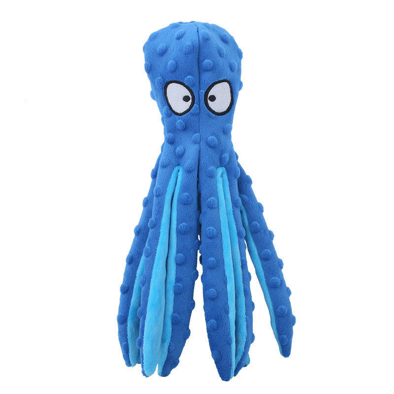 非上架链接（缺颜色）FUREVER365 Cute Octopus Pet Plush Toy Squeaky Dog Toy Interactive Cat Chew Toy Bite Resistant Molar