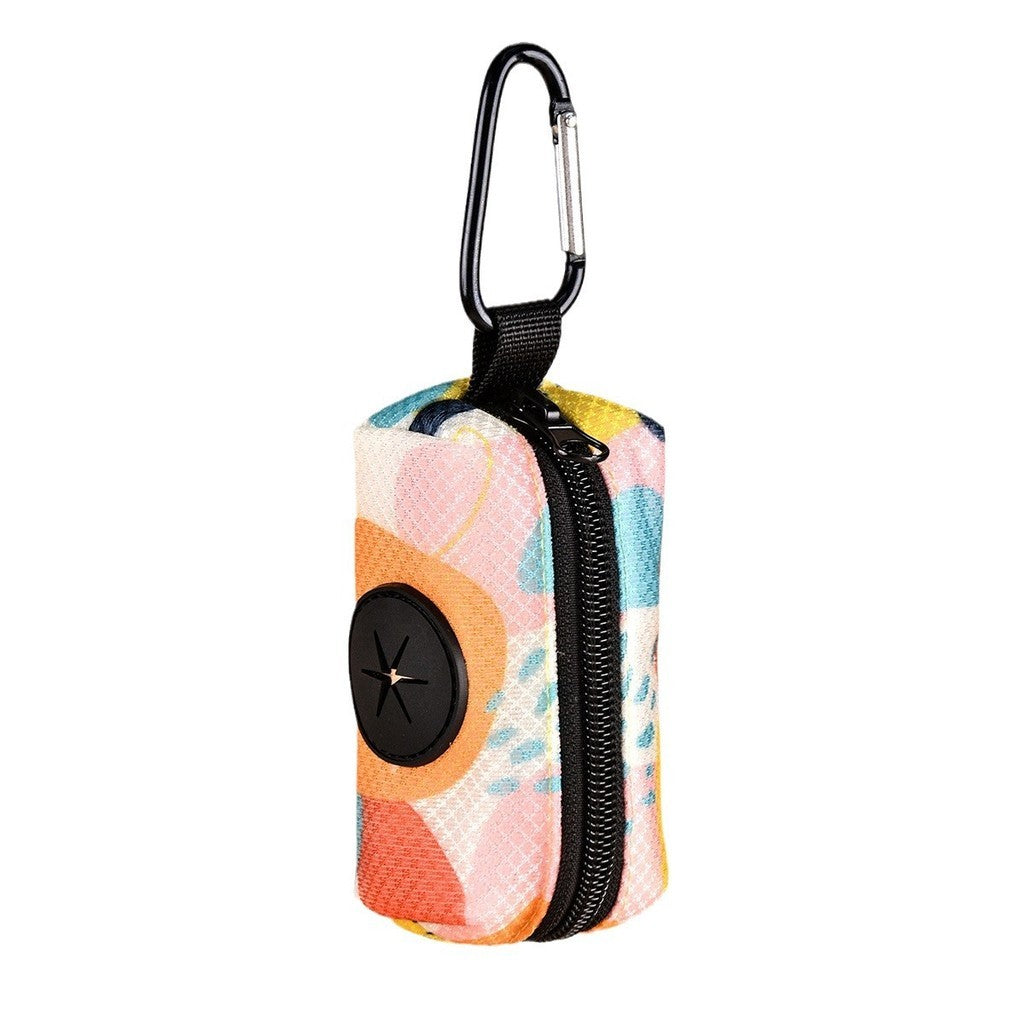 FUREVER365 Fashion Print Pet Waste Bag Dispenser Portable Dog Poop Bag Holder Case Outdoor Walking Bag