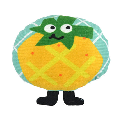 FUREVER365 Cute Pet Plush Crinkle Toy Squeaky Cat Toy Bite Resistant Fruit Floral Interactive Dog Toy