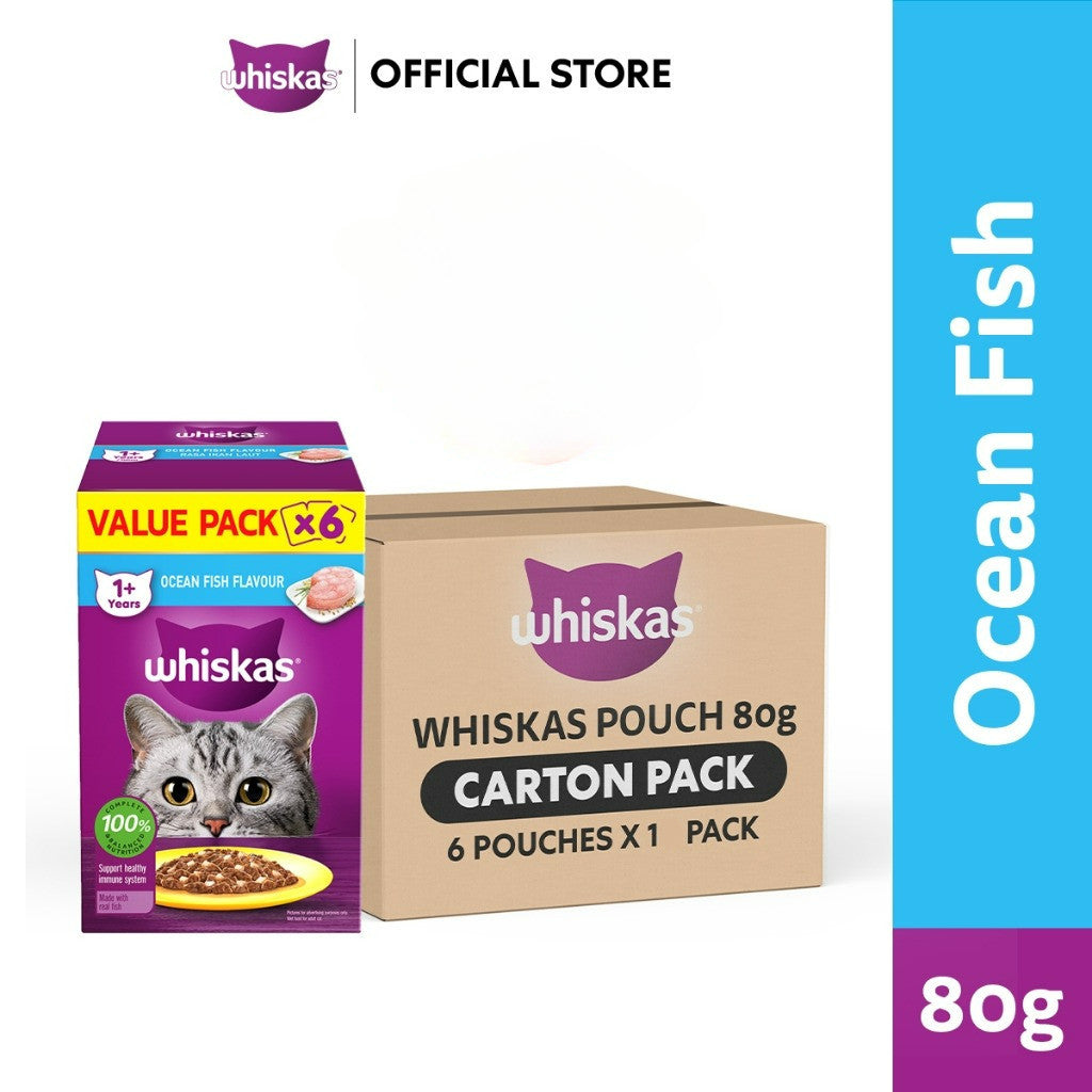 Whiskas Cat Wet Food Value Pack (80g x 6pack)