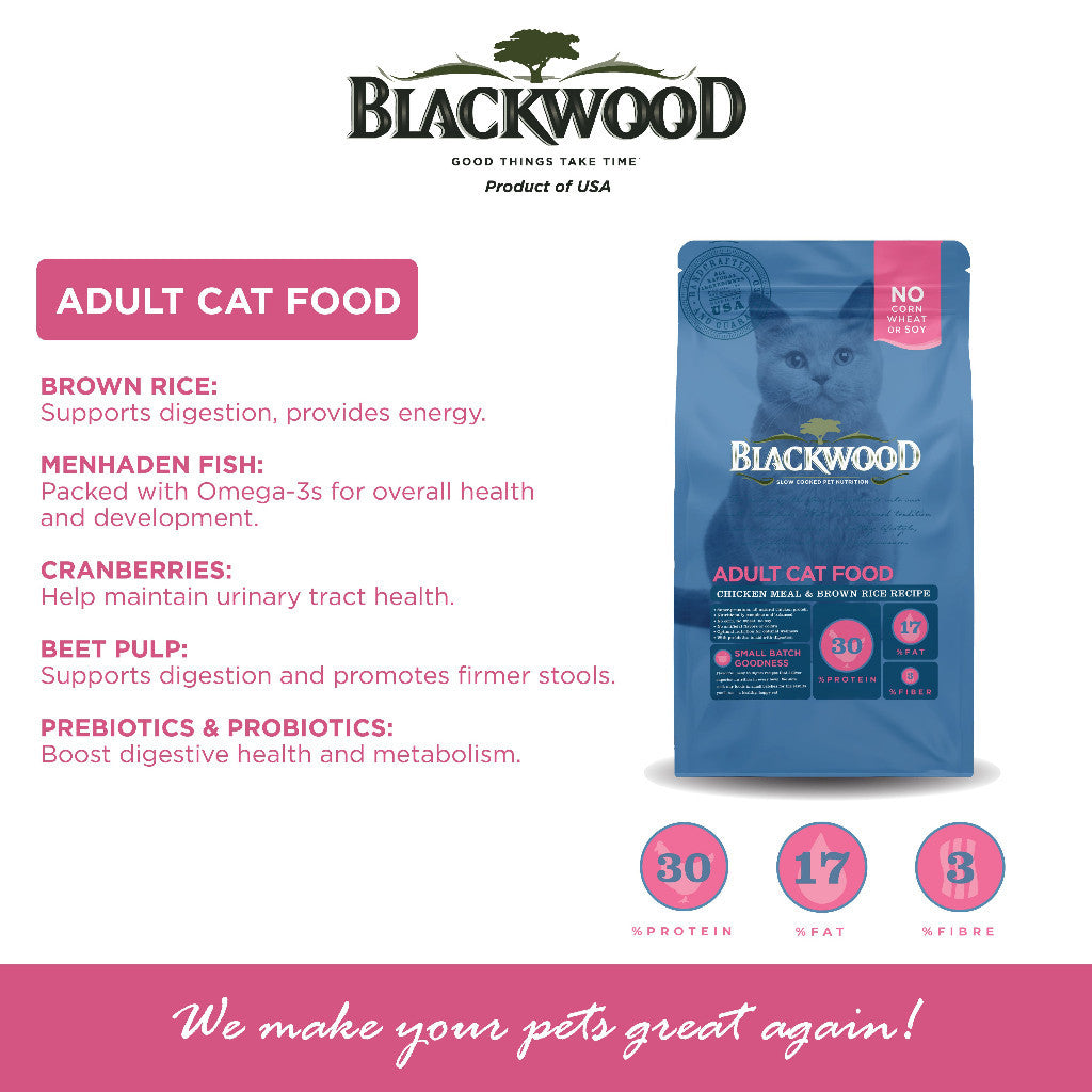 Makanan Kucing (2.5kg) Blackwood | Original / Adult Cat / Indoor / Kitten | Slow Cooked Pet Nutrition