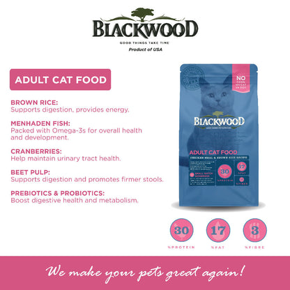 Makanan Kucing (2.5kg) Blackwood | Original / Adult Cat / Indoor / Kitten | Slow Cooked Pet Nutrition