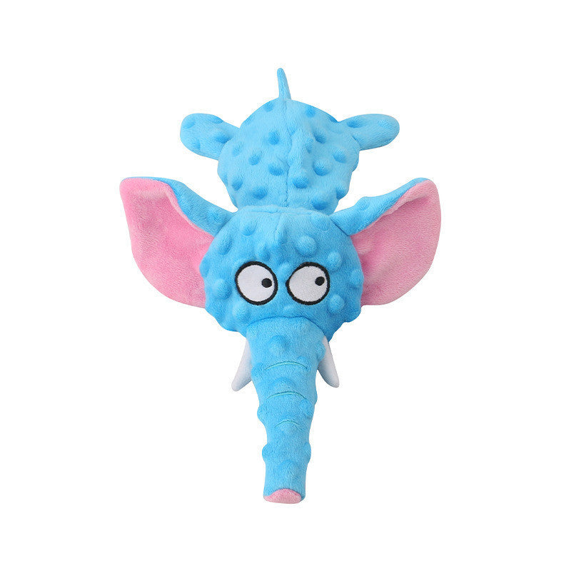 非上架链接（缺颜色）FUREVER365 Cute Elephant Pet Plush Toy No Stuffing Squeaky Dog Toy Interactive Crinkle Cat Molar Toy