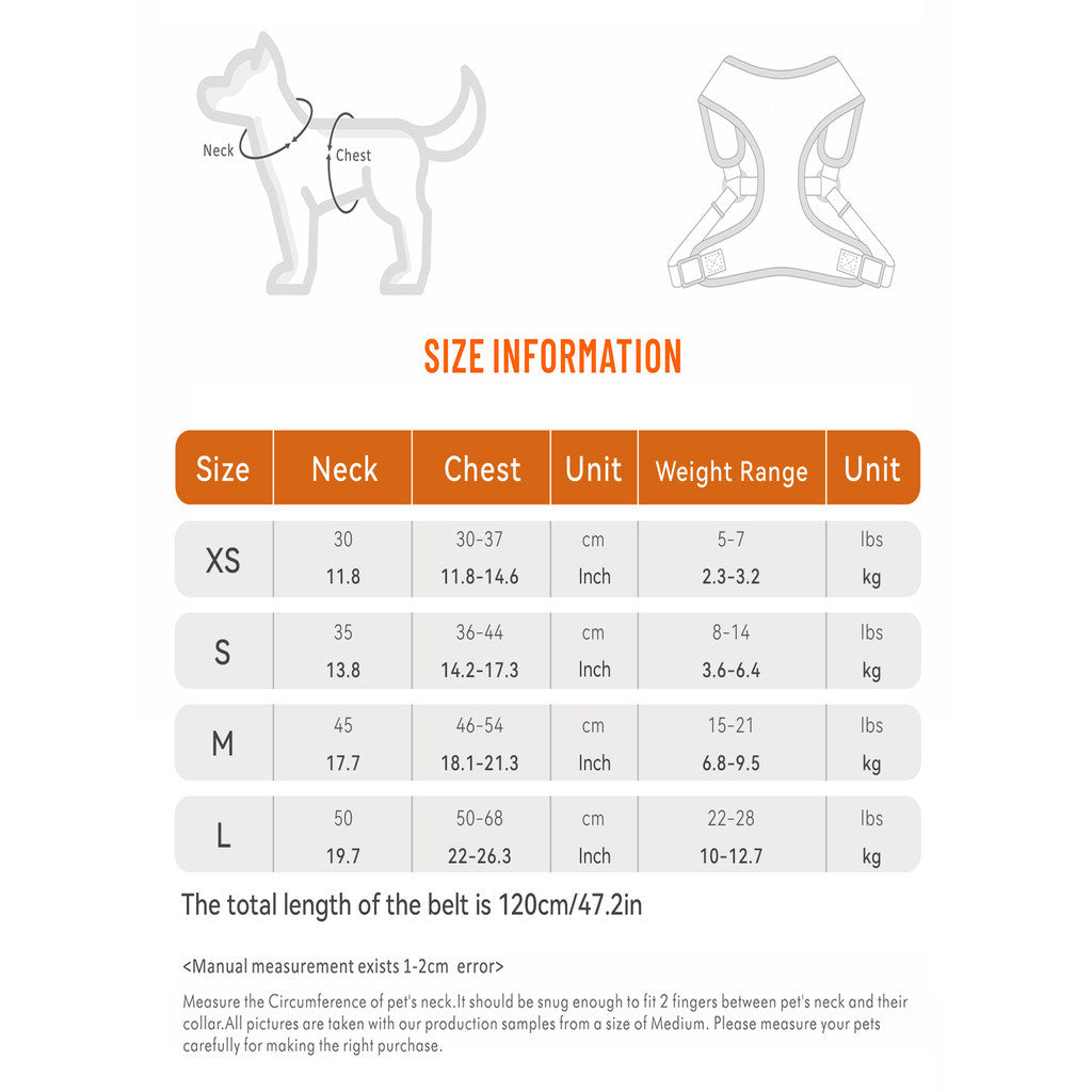 FUREVER365 Cute Blue Floral Pet Harness Leash Set Adjustable Cat Dog Vest Harness Walking Lead 2pcs