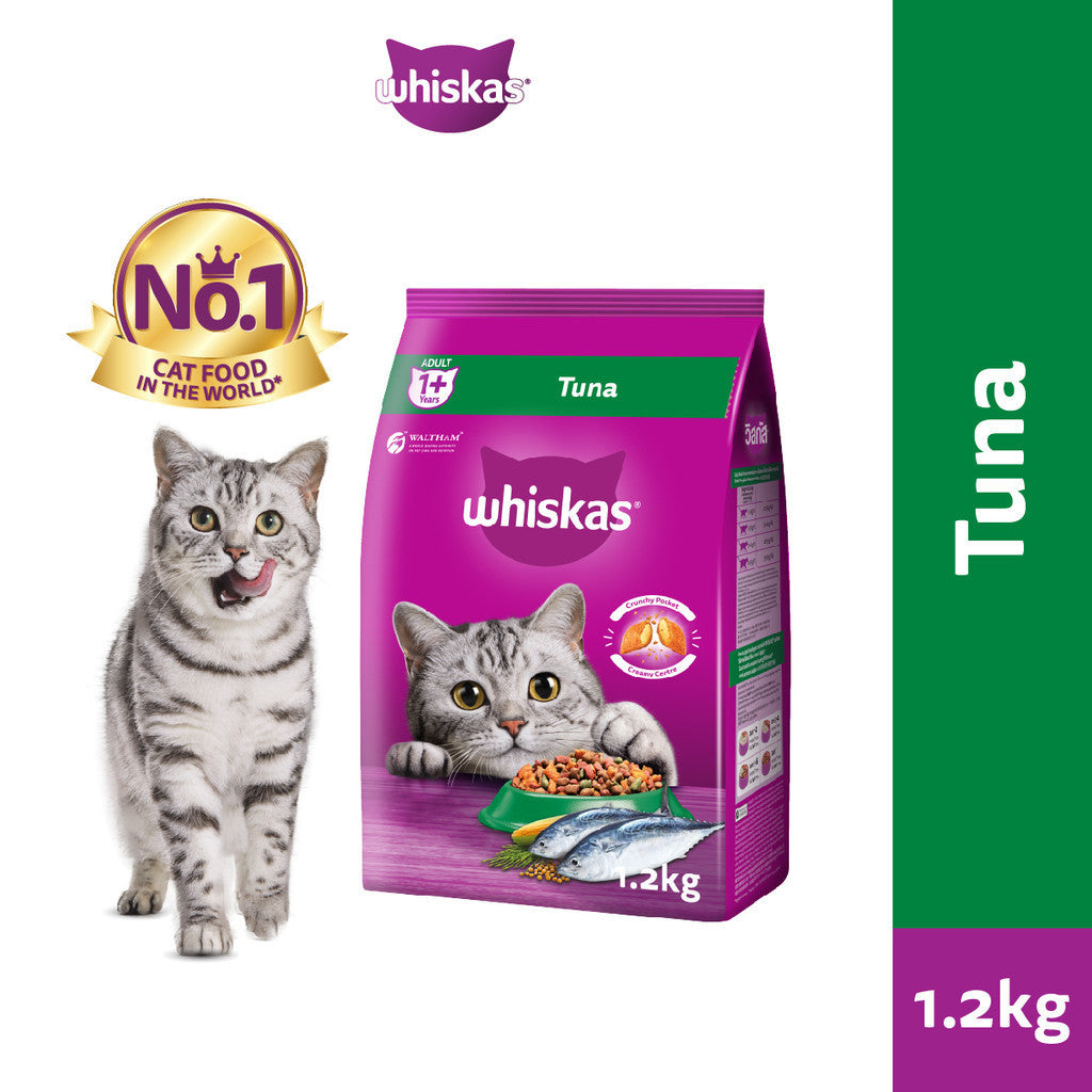 Whiskas Dry Adult Cat Food - Tuna & Salmon / Ocean Fish / Grilled Saba / Tuna / Mackerel / Chicken 1.2kg