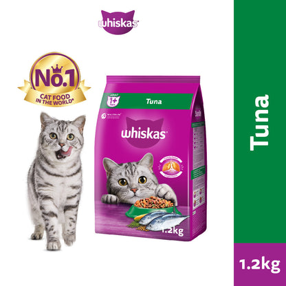 Whiskas Dry Adult Cat Food - Tuna & Salmon / Ocean Fish / Grilled Saba / Tuna / Mackerel / Chicken 1.2kg