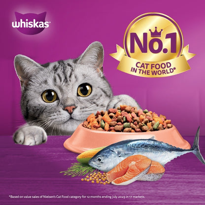 Whiskas Dry Adult Cat Food - Tuna & Salmon / Ocean Fish / Grilled Saba / Tuna / Mackerel / Chicken 1.2kg