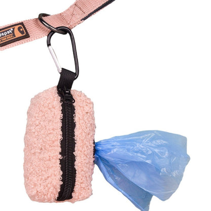 FUREVER365 Soft Plush Pet Waste Bag Dispenser Portable Dog Poop Bag Holder Case Outdoor Walking Bag