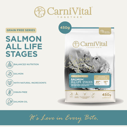 450g Pack Dog Food | Puppy & Junior / Supreme Bite / Sensibite / Grain Free Salmon / Grain Free Lamb | CarniVital