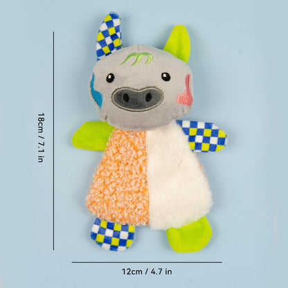 FUREVER365 Cute Pet Plush Toy Squeaky Dog Chew Toy Dog Crinkle Toy Boredom Relief Interactive Puppy