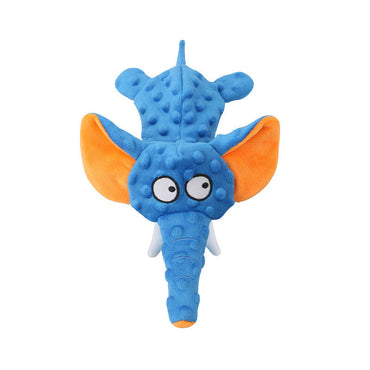 非上架链接（缺颜色）FUREVER365 Cute Elephant Pet Plush Toy No Stuffing Squeaky Dog Toy Interactive Crinkle Cat Molar Toy