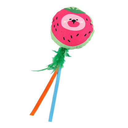 FUREVER365 Cute Pet Plush Crinkle Toy Squeaky Cat Toy Bite Resistant Fruit Floral Interactive Dog Toy