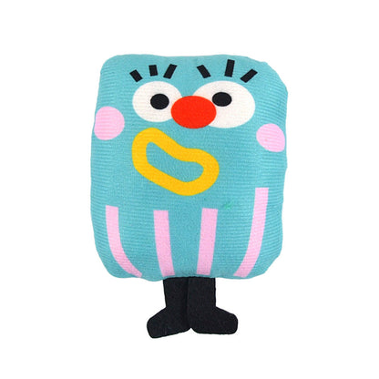 FUREVER365 Cute Pet Plush Crinkle Toy Squeaky Cat Toy Bite Resistant Fruit Floral Interactive Dog Toy