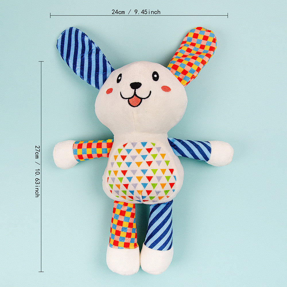 FUREVER365 Cute Pet Plush Toy Squeaky Dog Chew Toy Dog Crinkle Toy Boredom Relief Interactive Puppy