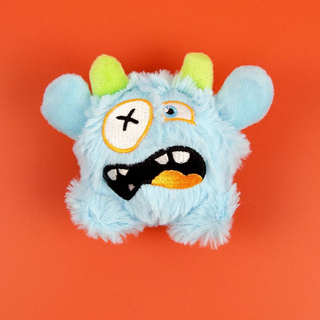 FUREVER365 Cute Little Monster Pet Toy Ball Squeaky Plush Dog Toy Bouncing Molar Ball Puppy Chew Toy