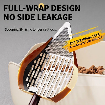Heavy Duty Stainless Steel Cat Litter Scoop Metal Poop Shovel Sifter Tofu Bentonite Litter Cleaner