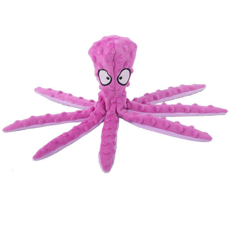 非上架链接（缺颜色）FUREVER365 Cute Octopus Pet Plush Toy Squeaky Dog Toy Interactive Cat Chew Toy Bite Resistant Molar